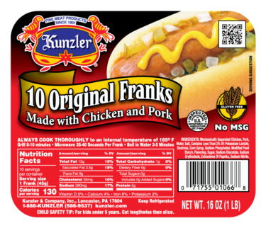 Kunzler 10 Original Franks Packaging