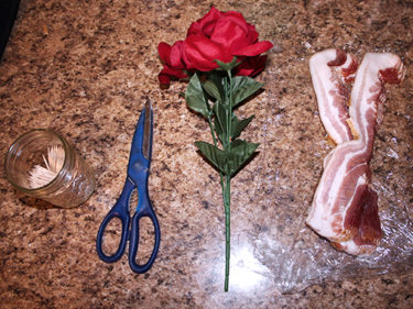 bacon roses preparation