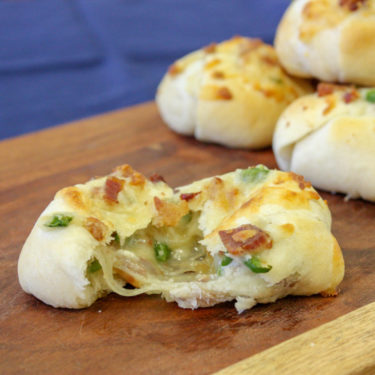 a bacon and cheese stuffed pastry