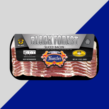 a package of Kunzler black forest bacon