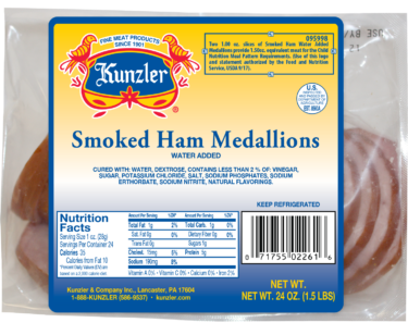 Smoked Ham Medallions 24 oz package